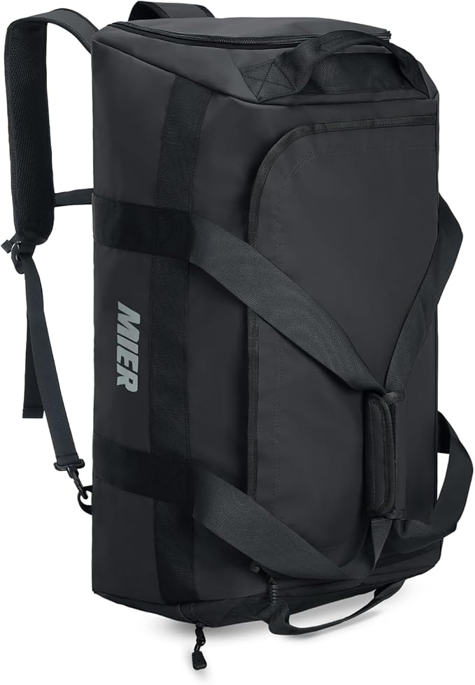 MIER Gym Bag for Men Large Duffel Backpack with Shoe Compartment, 60L Convertible Duffle Bags
