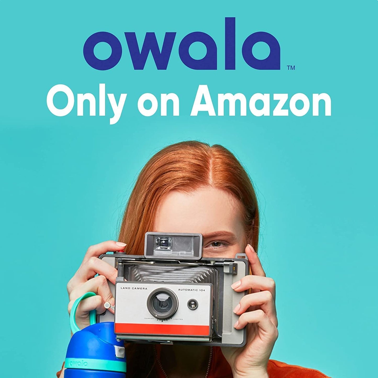 Owala FreeSip Stainless Steel Water Bottle 24 oz Foggy Tide