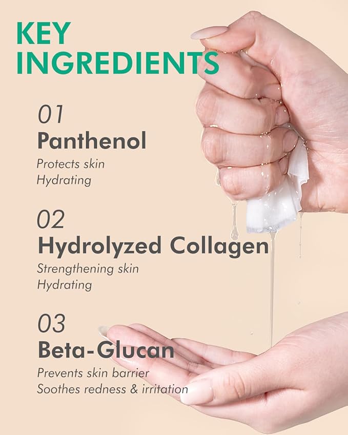 DERMAL Green Tea Collagen Essence Facial Mask Sheet 23g Pack of 10 - Hydrating and Soothing for