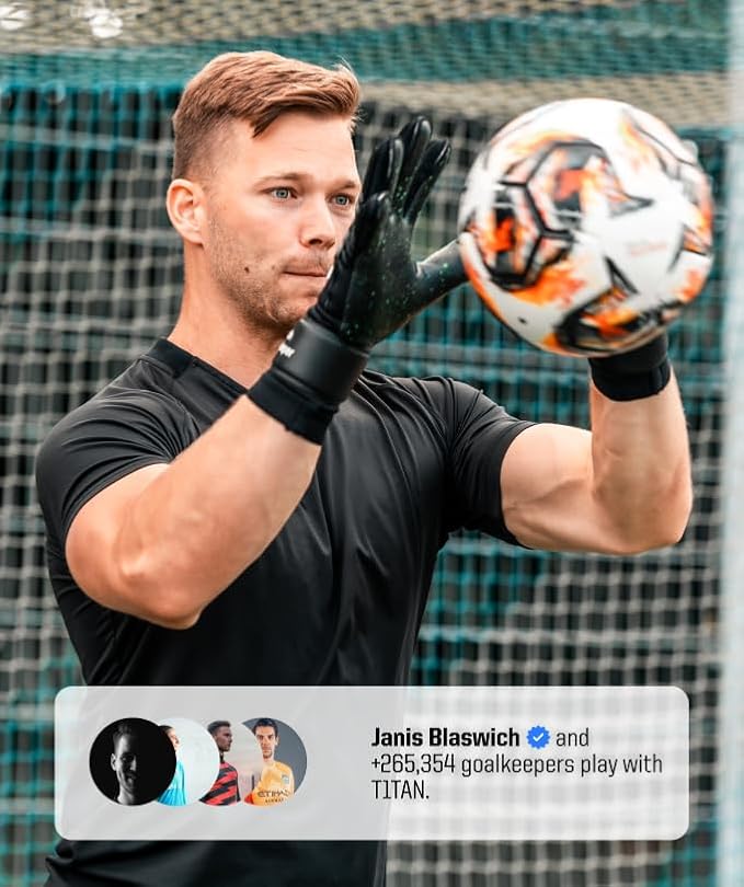 T1TAN Beast Goalkeeper Gloves - Without Finger Protection - Soccer Goalie Gloves Adult