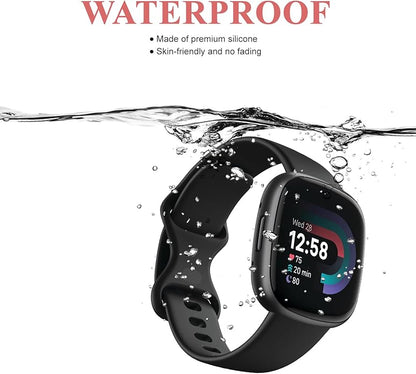 Compatible with Fitbit Versa 4 / Fitbit Versa 3 / Fitbit Sense/Sense 2 Bands, Soft Silicone