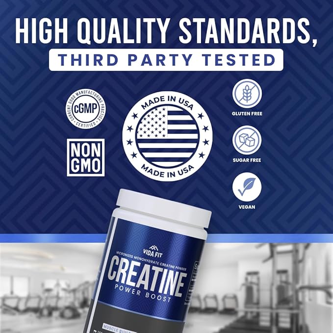Micronized Creatine Monohydrate Powder, Vegan Creatine Powder Unflavoured, Supplements for Men