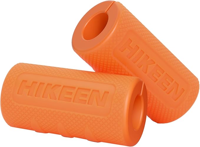 Hikeen Thick Bar Dumbbell Grips,Non Slip Hard Rubber Barbell Grips,Grips for Weight Lifting, Muscle