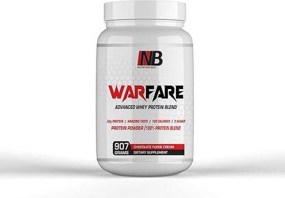 Warfare 2 lbs Advanced Whey Protein Blend 22g Protein per Serving Amazing Flavors (2 lbs, Chocolate