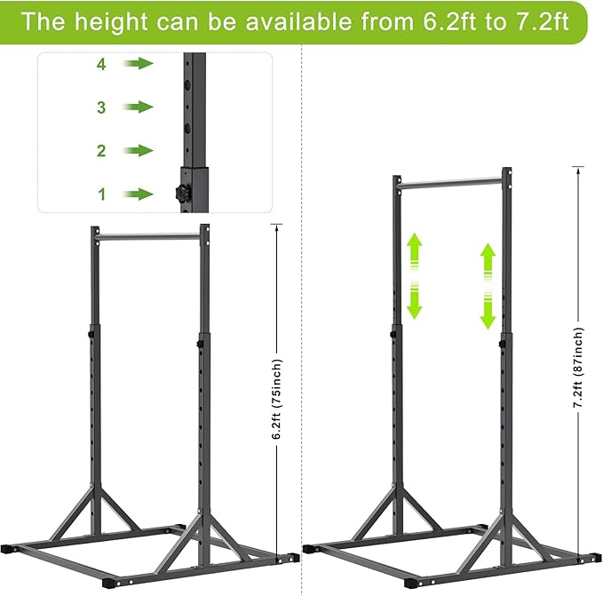 SELEWARE Adjustable Pull Up Station, Multifunction Pull Up Bar, Fully Welded, 500 lbs Capacity