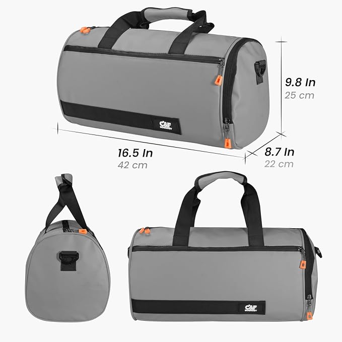 C&F BOGMOST Small Travel Duffel Bag,Compact Sports Small Gym Bag with Shoes Compartment,Lightweight