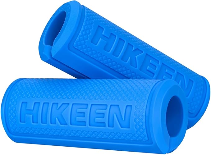 Hikeen Thick Bar Dumbbell Grips,Non Slip Hard Rubber Barbell Grips,Grips for Weight Lifting, Muscle