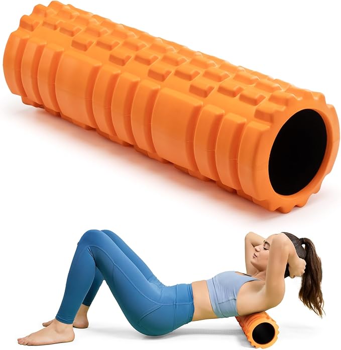 Foam Roller High Density 18" Foam Roller for Deep Tissue Muscle Massage, Trigger Point Fitness
