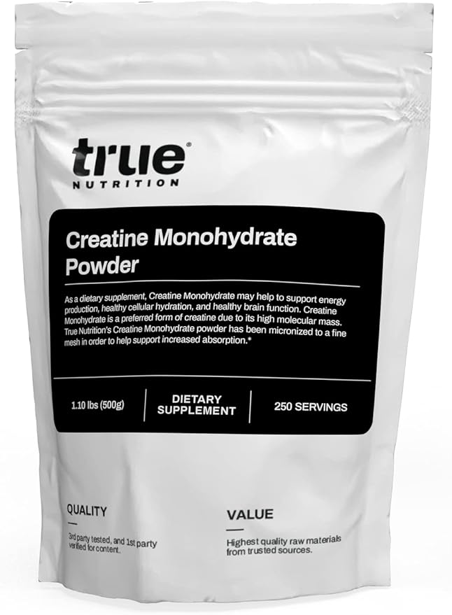 True Nutrition - Creatine Monohydrate Powder - Micronized Creatine Powder - Promotes Lean Muscle
