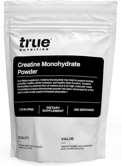 True Nutrition - Creatine Monohydrate Powder - Micronized Creatine Powder - Promotes Lean Muscle