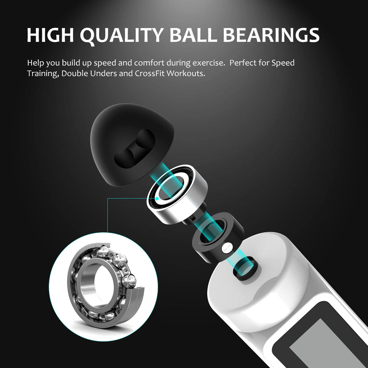 Jump Rope, H Handio Jump Rope with Counter, Workout Jumping Rope with Steel Ball Bearings