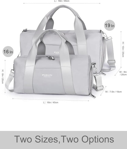 Gym Bag for Men and Women with Shoe Compartment & Wet Pocket - Duffle Bag for Travel Sports Fitness