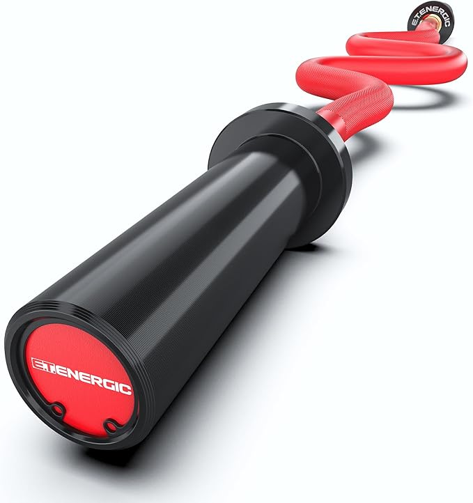 47" Olympic EZ Curl Bar 500-lbs Capacity Steel Barbell Suitable for 2" Weight Plates, 2-Inch Curl