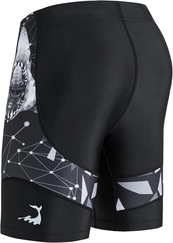 HUGE SPORTS Men's Rash Guard Swim Shorts Compression Swimming Jammer Cool Dry Active Swimsuit