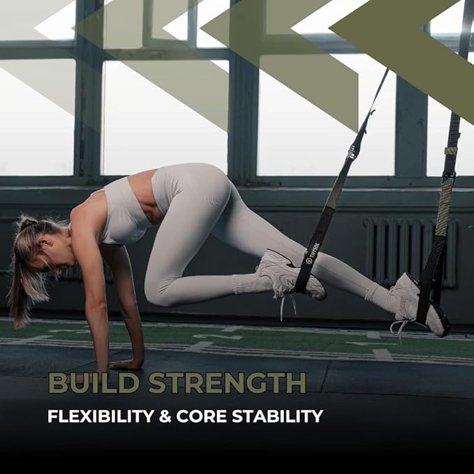 THYSOL® Resistance Trainer Pro Xtreme Straps Army | Sling Trainer Set with Adjustable Door Anchor |