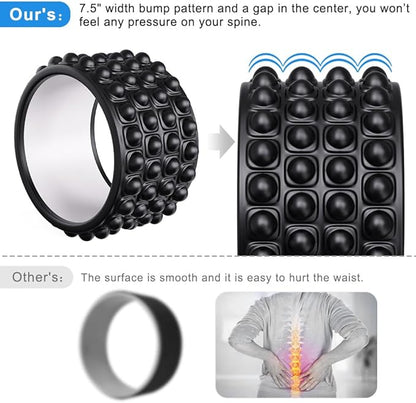 Kipika Back Roller Wheel,Back Stretcher,Back Cracker,Yoga Wheel, Foam Roller for Back Pain Relief