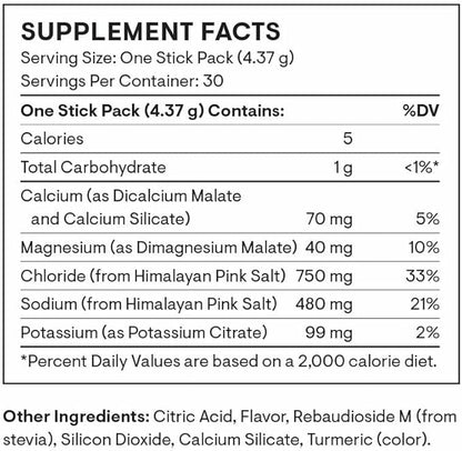 THORNE - Daily Electrolytes - Zero Sugar & Low-Calorie Electrolyte Drink Mix - Naturally Flavored &