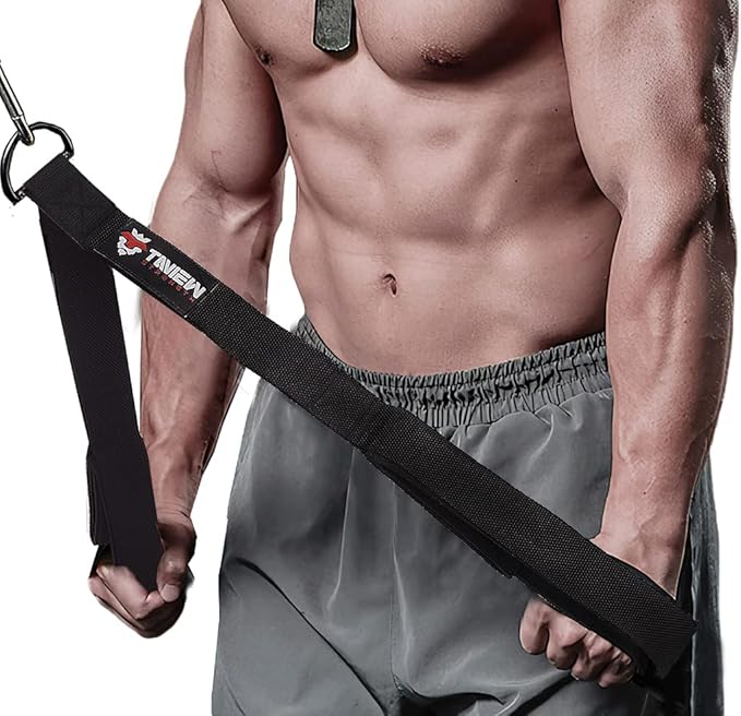 Tricep Rope Cable Attachment (Two Lengths Built in One) Greater Range of Motion,Tricep Pull Down