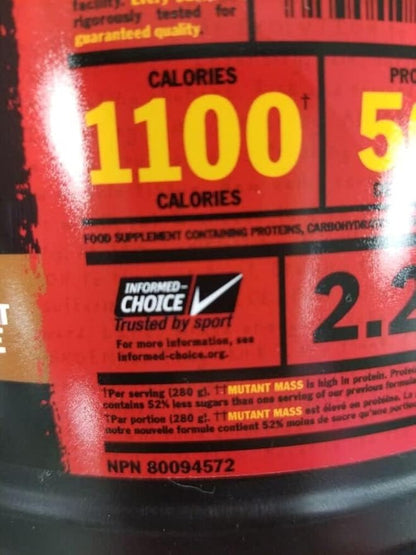 Mutant Mass Weight Gainer Protein Powder ??Build Muscle Size and Strength with 1100 Calories ??56 g
