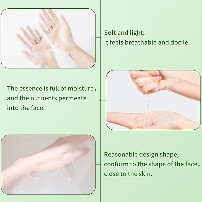 Aloe Vera Face Mask,Hydrating Face Masks Skincare For Dry, Oily,Sensitive Skin,Aloe Facial Skincare