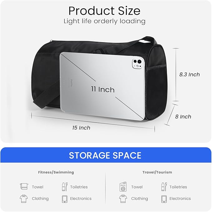 C&F BOGMOST Small Gym Bag for Women & Men,Small Lightweight Duffel Bag Carry On Bags Mini Duffel