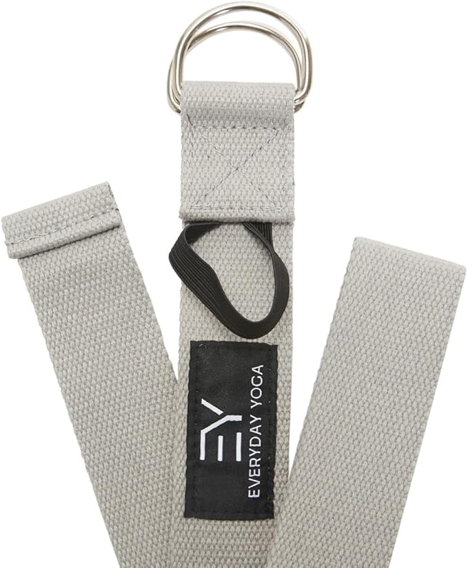 Everyday Yoga Super Strong Strap with Metal D-ring Buckle - Improve Flexibility, Stretching, and