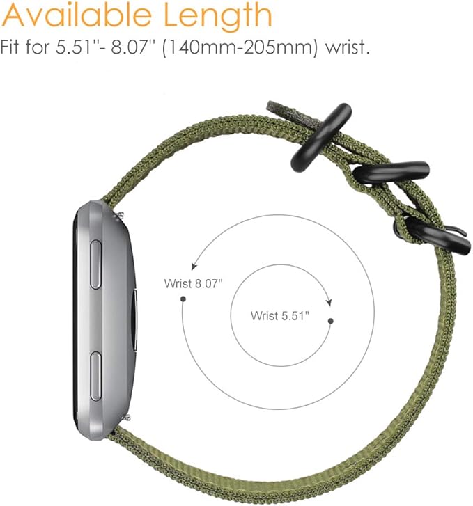 FINTIE Bands Compatible with Fitbit Versa 2/1 / Lite Edition, Soft Nylon Replacement Strap