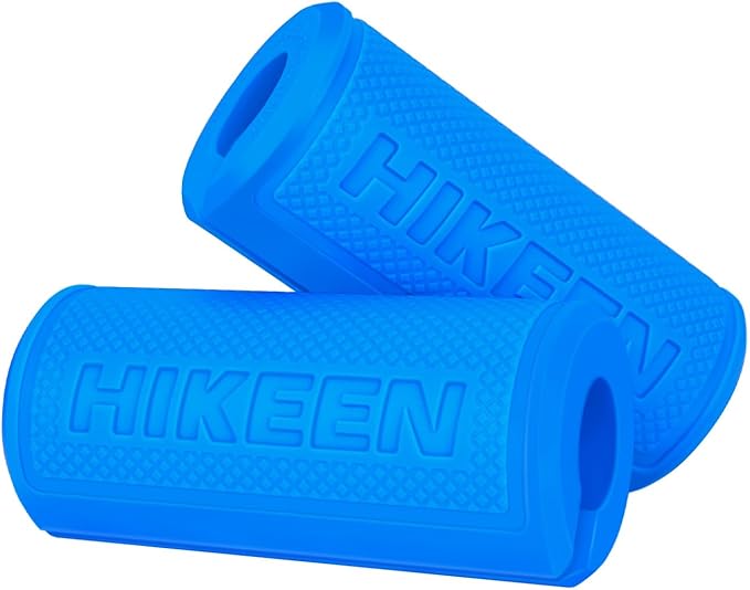 Hikeen Thick Bar Dumbbell Grips,Non Slip Hard Rubber Barbell Grips,Grips for Weight Lifting, Muscle