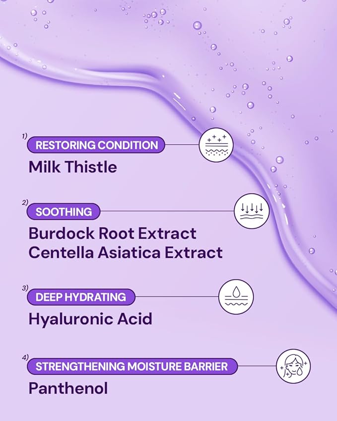 Milk Thistle Repair Face Mask ??Korean Skin Care with Centella, Hyaluronic Acid & Adenosine |
