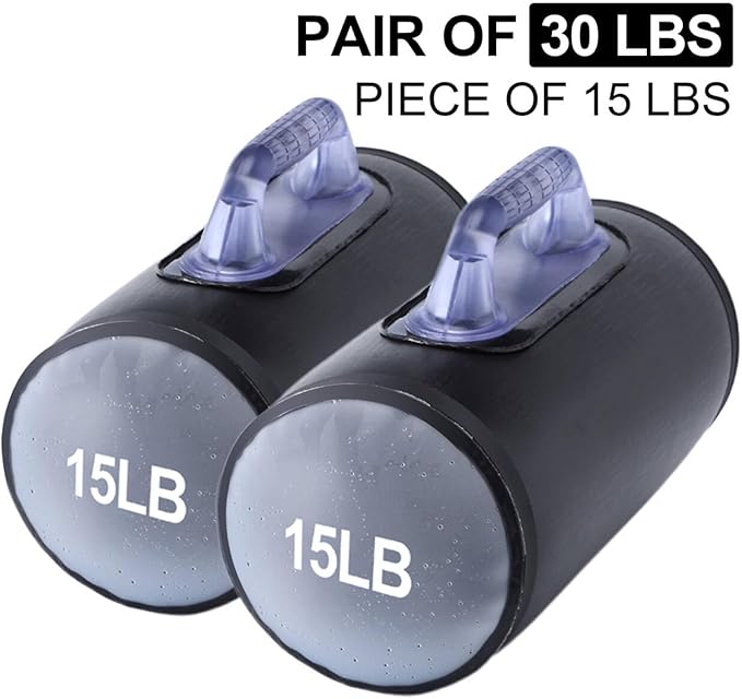 Water Dumbbells, Water Filled Training Dumbbells, Travel Weights Set, Adjustable Weights to 4-30