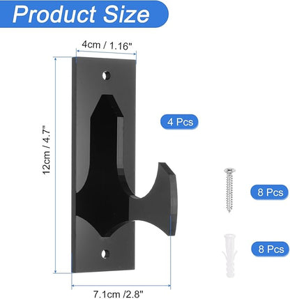 uxcell 4 Pcs Sword Holder Wall Mount Sword Racks Acrylic Wall Sword Display Hanger with Mounting