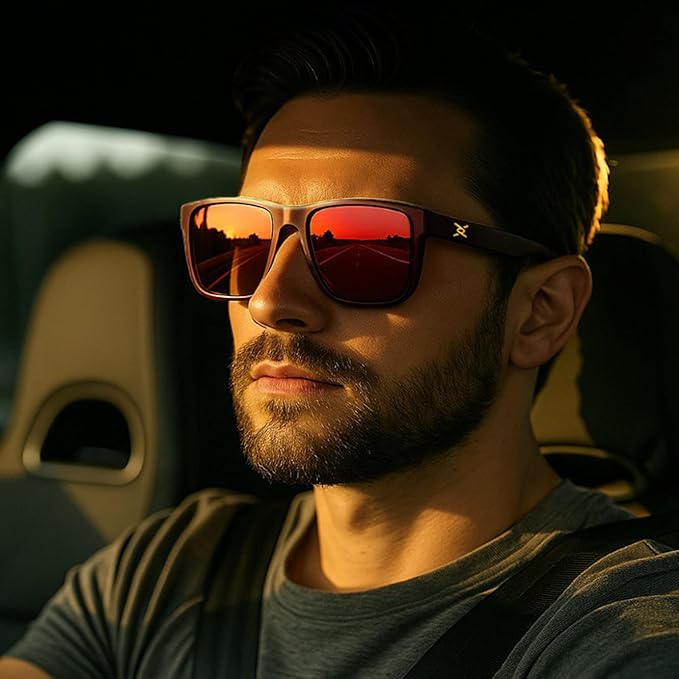 Forge Men's Carbon Fiber Sunglasses – Revo Polarized UV400 Sport Sunglasses for Driving, Fishing &