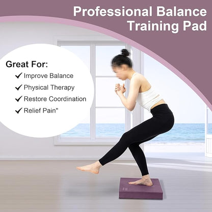 StrongTek Extra Wide Foam Balance Pad for Physical Therapy, 19" X 15.8" X 2.4", High-Density TPE