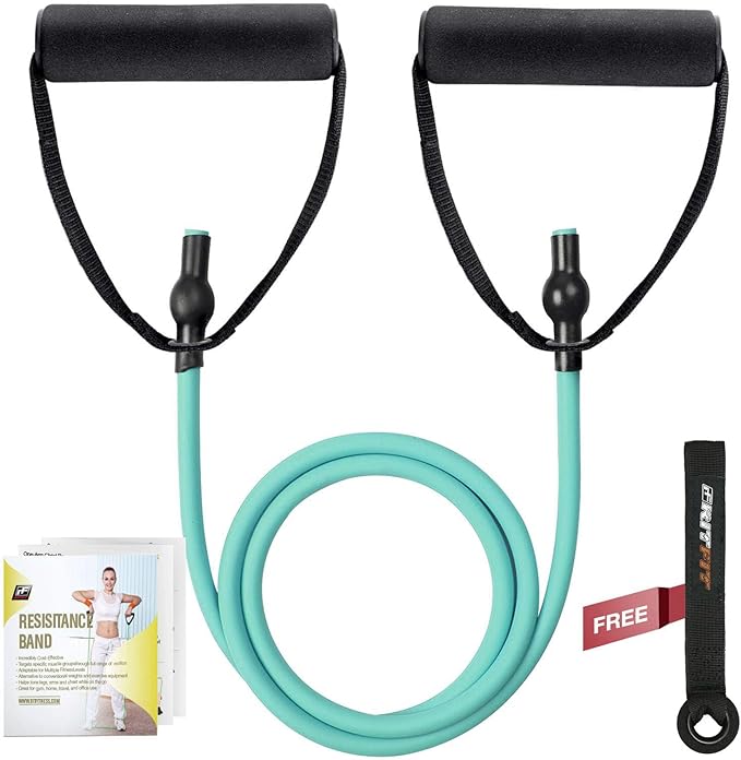 RitFit Single Resistance Exercise Band with Comfortable Handles - Ideal for Physical Therapy