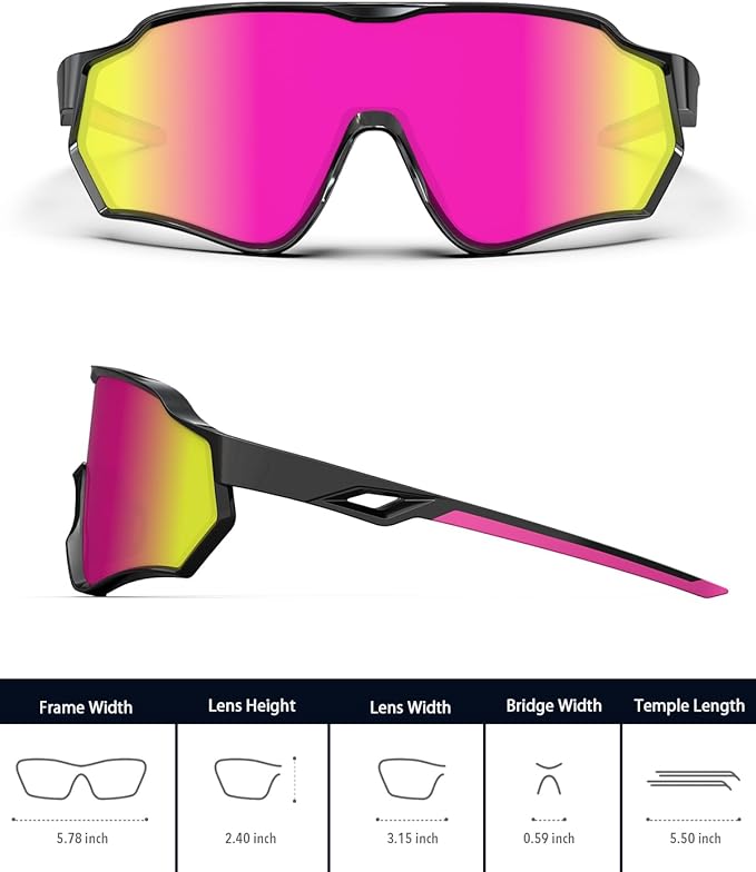 BEACOOL Polarized Running Sunglasses for Men Women UV400 Protection TR90 Sport Sunglasses for