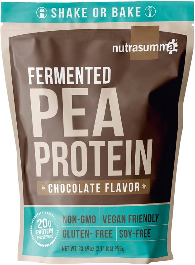 Pea Protein Powder, Vegan Chocolate Flavor, 100% Plant Based, No Artificial Sweeteners, Non GMO
