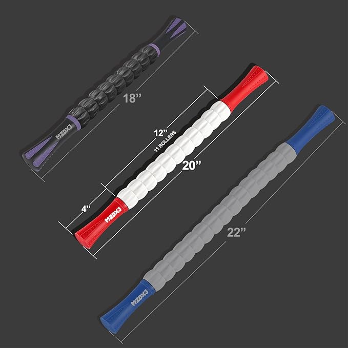 Muscle Roller Stick for Athletes - Deep Tissue Fascia Blaster & Roller Massager for Myofascial Pain