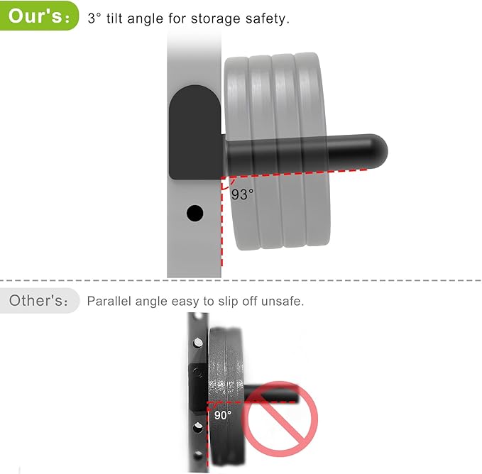 Kipika Weight Plate Holder for 2x2 and 3x3 Power Rack - Attachment for Storage - Fits Standard