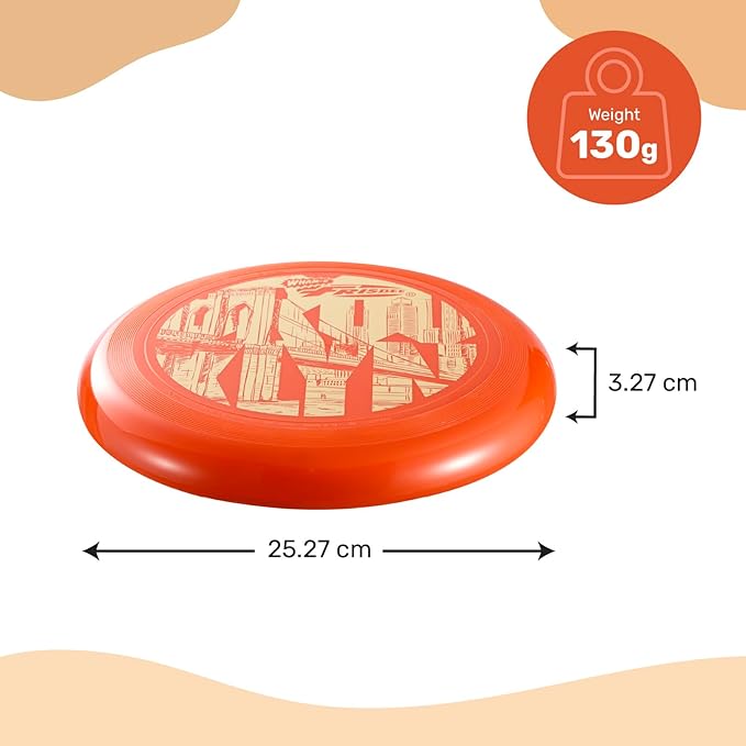 Wham-O Frisbee Cool Flyer Flying Disc, 9.95 Inch Sports Disc Lightweight Durable for Outdoor Beach