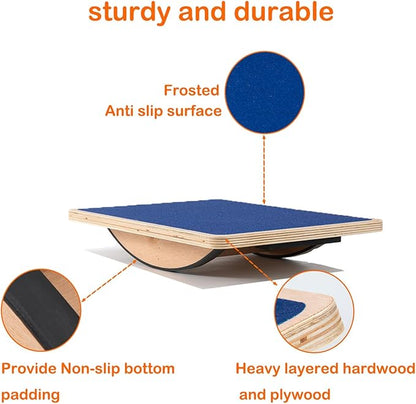 Balance Board Professional Wobble Board for Adults Anti-Slip 350LBS Balance Boards for Physical