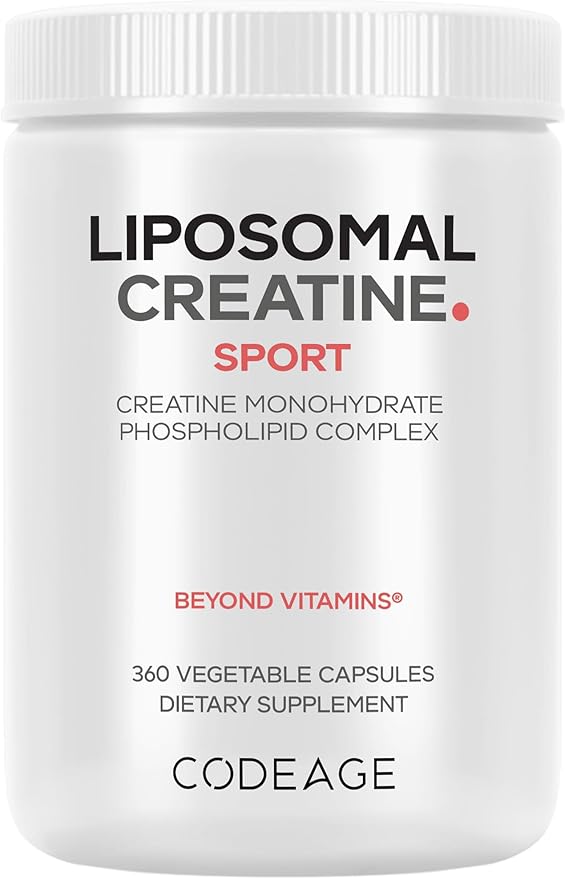 Codeage Liposomal Creatine Monohydrate Supplement, Pure Creatine 2500mg - 3 Months Supply