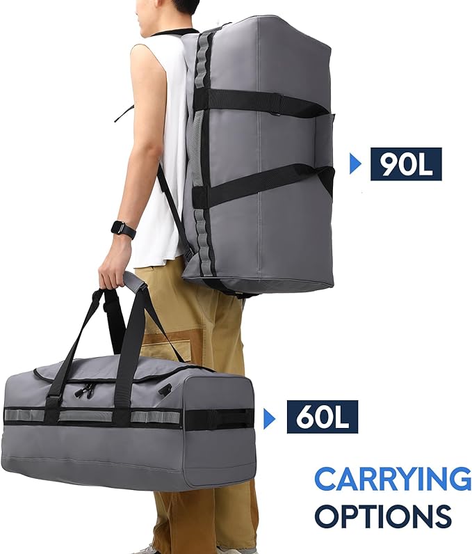 Haimont Gym Duffel Backpack Bag for Men Large Sports Duffle Bags with Backpack Straps for Hiking