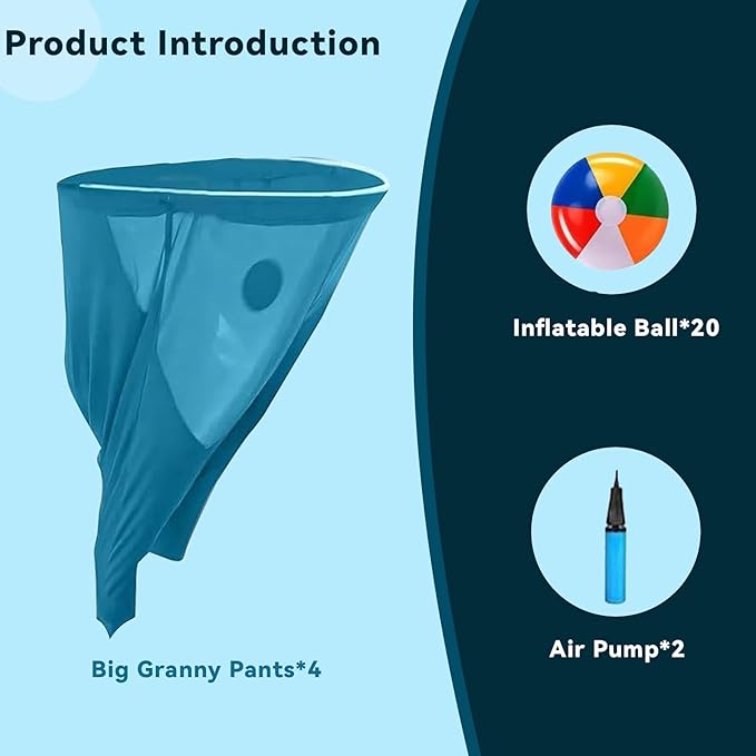Granny Pants Yard Game Sets,4PCS Granny Pants Family Party Outdoor Games with Bouncy Balls for