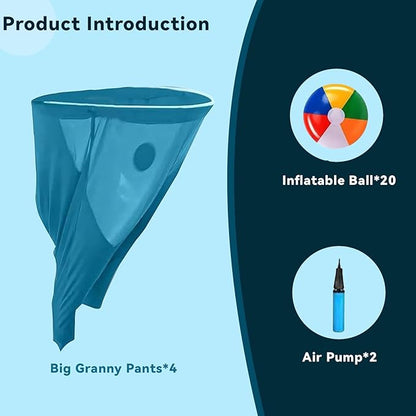 Granny Pants Yard Game Sets,4PCS Granny Pants Family Party Outdoor Games with Bouncy Balls for