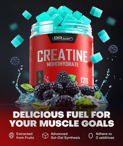 99.99% Creatine Monohydrate Gummies More 15% Strength, 5X Energy & Muscle Support Pre-Workout