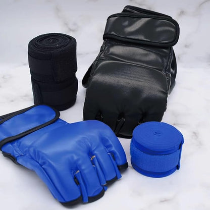 2 Pairs Boxing Gloves Kickboxing Gloves for Men Women Beginner Professional Shockproof Leather