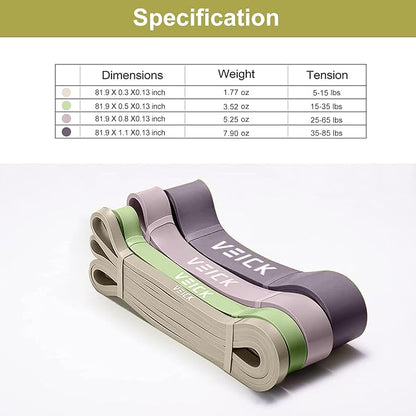 VEICK Resistance Bands for Working Out, Exercise Bands, Workout Bands, Pull Up Assistance Bands