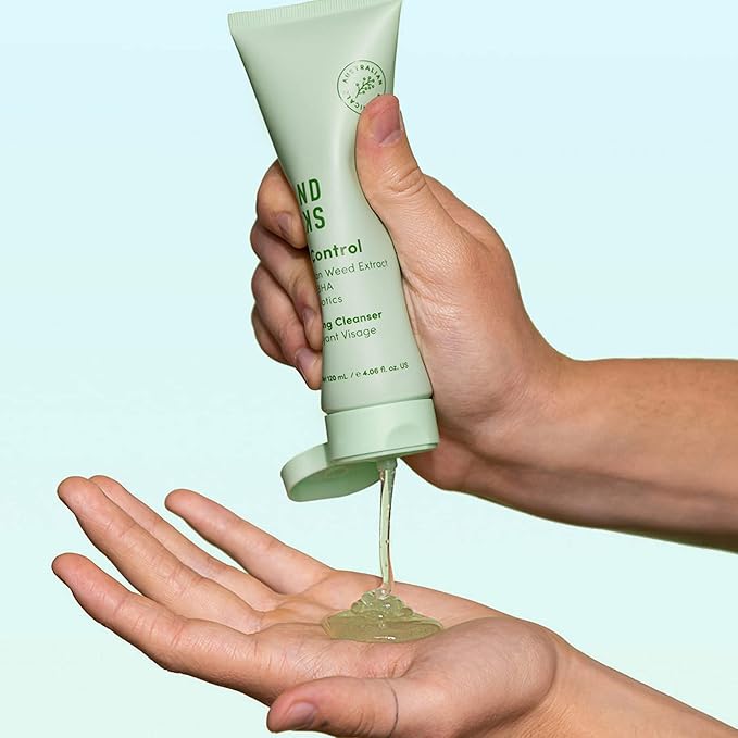 Sand & Sky Oil Control Gentle Face Cleanser with AHA & BHA - pH-Balanced Blemish Cleanser, Reduces