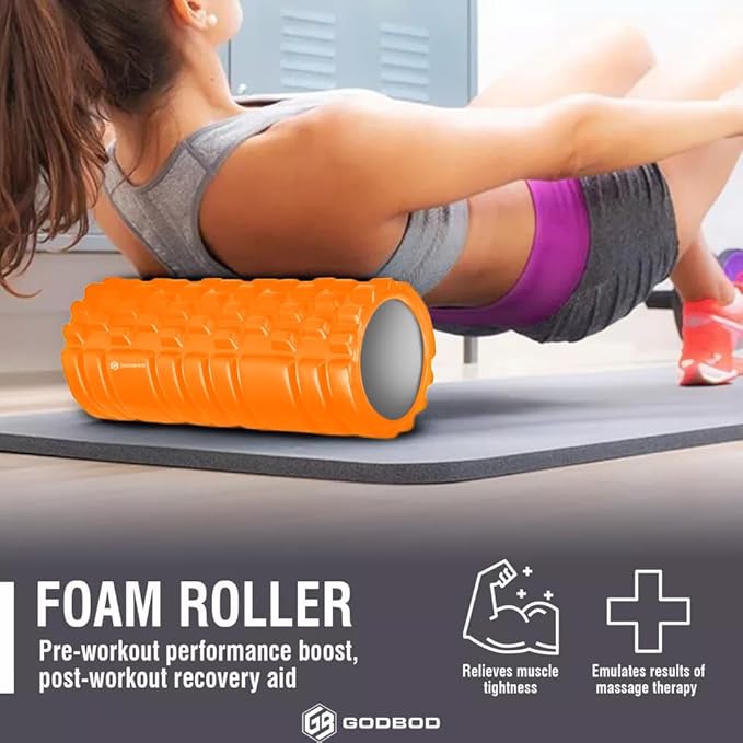 Deep Tissue Foam Roller - High-Density Muscle Massage Roller for Recovery, Pain Relief, Trigger