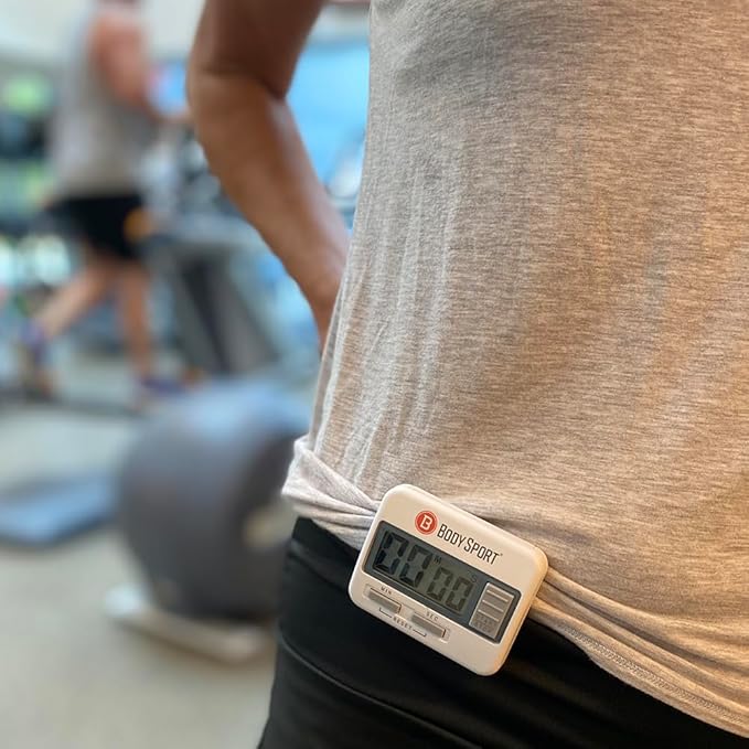 Body Sport Digital Timer Stopwatch for Fitness & Exercise Routines - Easy to Use, Battery Operated